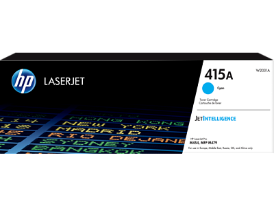 Оригинальный лазерный картридж HP W2031A LaserJet 415A, голубой (W2031A)