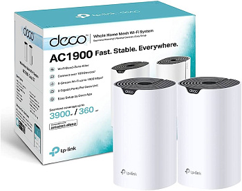 Домашняя Mesh Wi-Fi система GbE AC1900 Tp-Link Deco S7 (3 устройства) (Deco S7(3-Pack)(EU))