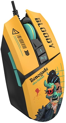 Мышь A4Tech Bloody W63 Max Renegade Yellow Sunset (W63 MAX/ RENEGADE SUNSET ACTIVATED)