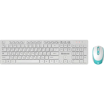 Клавиатура Defender Auckland C-987, White, + мышь, (45987)