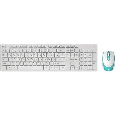 Клавиатура Defender Auckland C-987, White, + мышь, (45987)