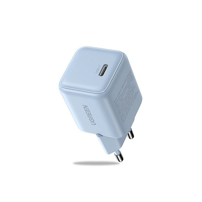 Зарядное устройство на 1xUSB C, 20W, QC4.0/PD3.0, Gan X, голубой,  X512 (55555)