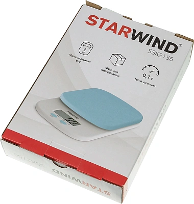 Весы кухонные электронные Starwind SSK2156 голубой (SSK2156)