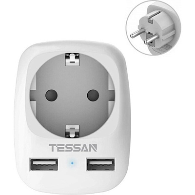 Сетевой фильтр Tessan TS-611-DE серый (80001855)