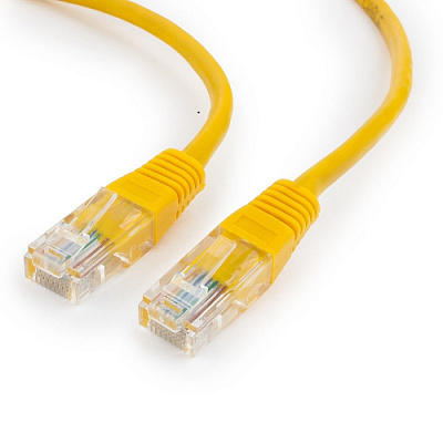 Патч-корд UTP Cablexpert PP12-10M/Y кат.5e, 10м, литой, многожильный (жёлтый) (PP12-10M/Y)