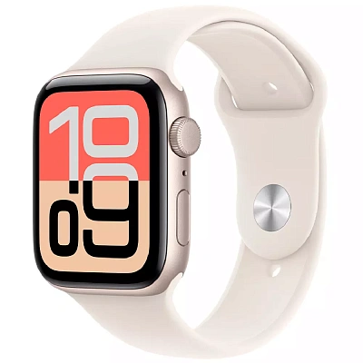 Смарт часы Apple Watch SE 3 GPS 40mm, Starlight Aluminium Case with Starlight Sport Band - M/L  (MEH54RK/A)