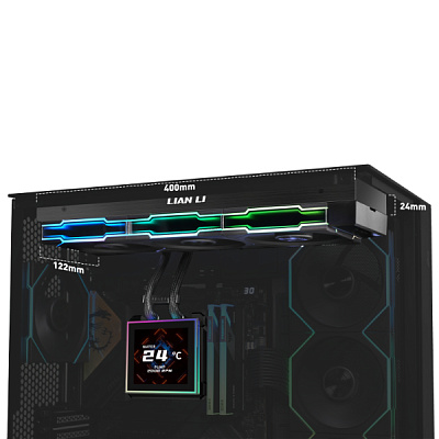 Водяное охлаждение для CPU Lian Li HydroShift II LCD-S 360TL, Black (G89.GHS2LCDS36TFB.00)