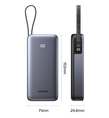 Мобильный аккумулятор UGREEN Power Bank, 20000mAh, PB536 (55988B) 