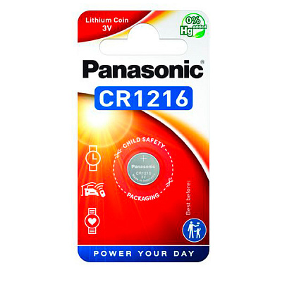 Батарейка дисковая литиевая PANASONIC CR-1216/1B (CR-1216AL/1BP)