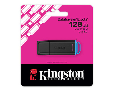 USB флеш-накопитель 128GB Kingston DTXG2, USB 3.2, black+pink (DTXG2/128GB)