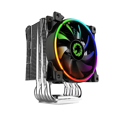 Кулер GameMax Gamma 500 Rainbow, S775/115X/AM3/AM4, 187W, 12cm, 4pin, Al+Cu, 1000-1800rpm, 51.18CFM (GAMMA 500 RAINBOW)