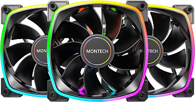 Вентилятор для корпуса Montech RX120 3 in 1 Pack, Черный (RX120 3 in 1 Pack (B))