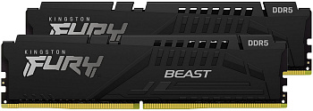 Оперативная память DIMM Kingston Fury Beast DDR5 16 GB kit (2x8GB) 6000MHz (AMD+Intel) (KF560C30BBEK2-16)