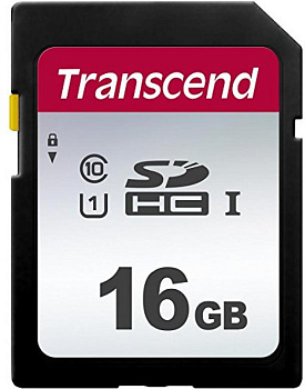 Карта памяти SD 16GB Class 10 U1 Transcend TS16GSDC300S (TS16GSDC300S)