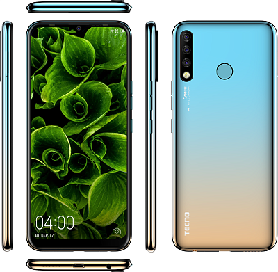 Смартфон Tecno Camon 12, 4/64GB, Sky Cyan (CC7 SKY CYAN 4/64GB)