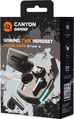 Наушники CANYON Doublebee GTWS-2 Gaming Black (CND-GTWS2B)