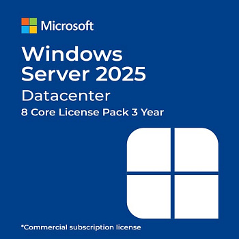 Операционная система Windows Server 2025 Datacenter - 8 Core License Pack 3 Year (DG7GMGF0PWHD-0006)
