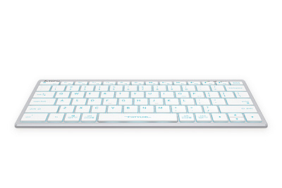 Клавиатура A4Tech Fstyler FX61, White, (FX61/WHITE/ICE BLUE BACKLIT)