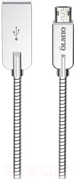  Кабель Micro USB OLMIO Steely, 1.2m, Silver (38650)
