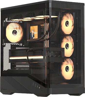 Компьютерный корпус Formula V Crystal U9 PA Black (Crystal U9 PA Black)
