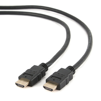 Кабель HDMI Cablexpert CC-HDMI4L-1M, 1м, v1.4, 19M/19M, серия Light, черный, позол.разъ, экра, пакет (CC-HDMI4L-1M)