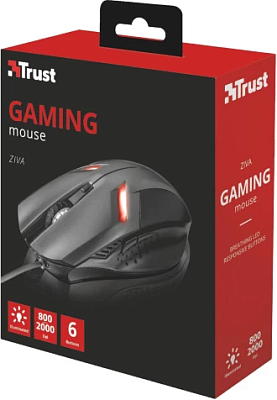 Игровая мышь  Trust ZIVA серая (21512)