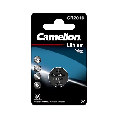 Батарейка литиевая Camellion, СR2016-BP1, 1шт в упаковке (СR2016-BP1)