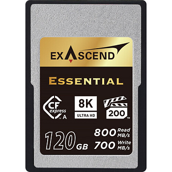 Карта памяти CFexpress Type A, 120Gb, Exascend Essential, VPG200 (EXPC3EA120GB)