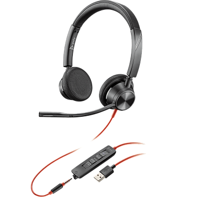 Наушники Poly Blackwire 3325 Stereo USB-C Headset +3.5mm Plug +USB-C/A Adapter (8X221AA)