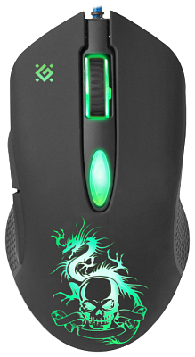 Игровая мышь проводная игровая оптическая Defender Sky Dragon GM-090L (черный),USB (52090)