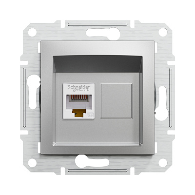 Розетка компьютерная SE EPH4300161 Asfora RJ45 кат.5e механизм алюминий (EPH4300161)