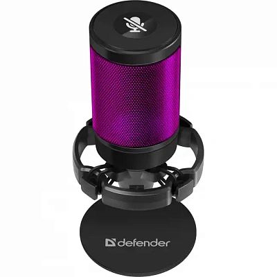 Игровой стрим микрофон Defender Impulse GMC 600 USB, RGB (64660)