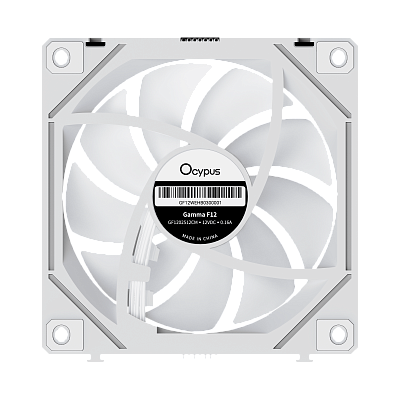 Вентилятор для корпуса Ocypus Gamma F12 UNI WH ARGB REVERSE BLADE 3-IN-1, Белый (Gamma-F12-WH3AM01U-GL)