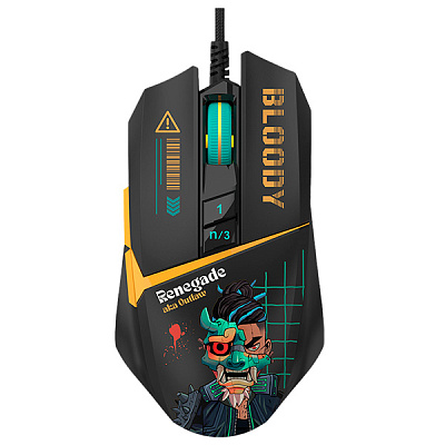 Мышь игровая Bloody W63Max Renegade Black Midnight SAVAGE (W63Max Renegade Black Midnight)