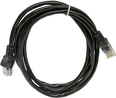 Патч-корд UTP Cablexpert, кат. 5e, 1.5м, чёрный (PP12-1.5M/BK)