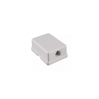 Розетка телефонная TA-101 RJ-11 (6P4C) внешняя 1 порт, белая (TA-101)