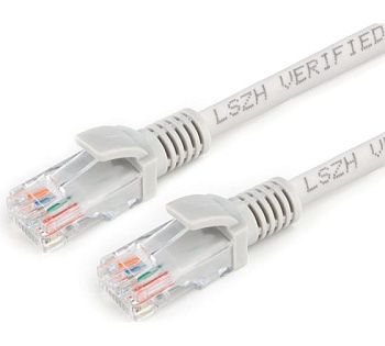 Патч-корд LSZH UTP Cablexpert, кат. 5e, 0.5м, серый (PP30-0.5M)
