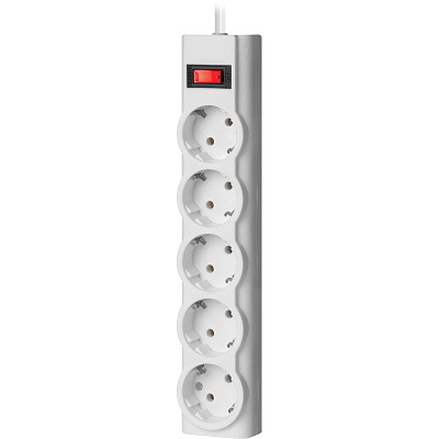 Сетевой фильтр Defender ILS 351, 5 розеток, 1.8м, White (99351)