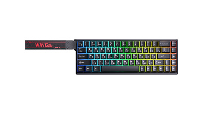 Клавиатура AULA WIN68, Gray Wood switch, Black (WIN68HE Standard BBK)