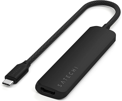 USB-хаб Satechi 4-in-1 USB-C Slim Multiport Adapter 4K - Black (ST-P4SK)