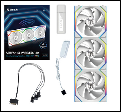 Вентилятор для корпуса Lian Li UNI FAN SL WIRELESS 120 3x120mm (G99.12SL1W3W.00)