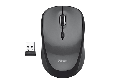 Компьютерная мышь беспроводная Trust Yvi Mini черный (18519)