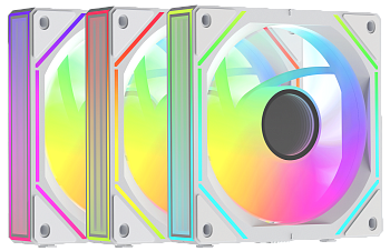 Вентилятор для корпуса Ocypus Gamma F12 UNI WH ARGB REVERSE BLADE 3-IN-1, Белый (Gamma-F12-WH3AM01U-GL)
