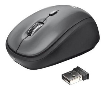 Компьютерная мышь беспроводная Trust Yvi Mini черный (18519)