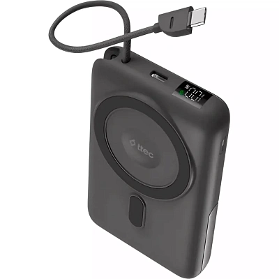 Пауэрбанк ttec Recharger M LCD, 10.000 mAh (2BB230GR)