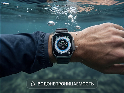 Смарт часы Apple Watch Ultra 3 GPS + Cellular 49mm Black Titanium Case with Black/Charcoal Trail Loop - M/L (MF1H4QR/A)