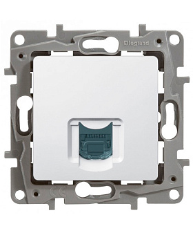 Розетка компьютерная RJ45 UTP кат.6 Белый (672253)  Розетка компьютерная RJ45 UTP кат.6 Белый (672253)