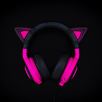 Накладные кошачьи ушки на гарнитуру Razer Kitty Ears for Kraken - Neon Purple (RC21-01140100-W3M1)