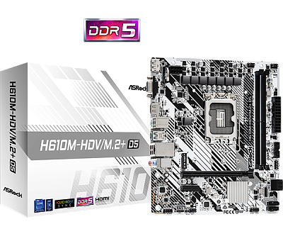 Материнская плата ASRock H610M-HDV/M.2+ D5 (90-MXBM50-A0UAYZ)