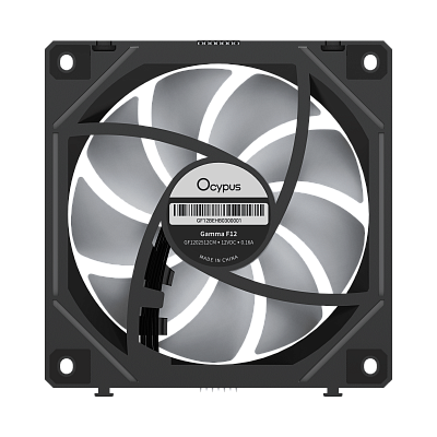 Вентилятор для корпуса Ocypus Gamma F12 UNI BK ARGB REVERSE BLADE 3-IN-1 (Gamma-F12-BK3AM01U-GL)